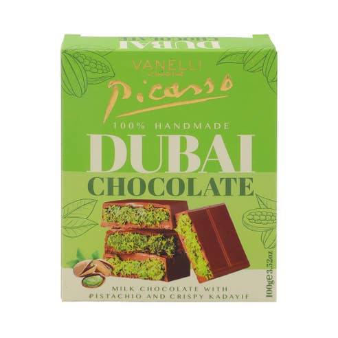 Vanelli Picasso Milk Chocolate with Pistachio & Kadayif 100g 