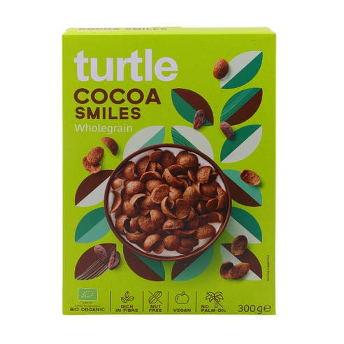 Turtle Cocoa Smiles Wholegrain Cereal 300g 