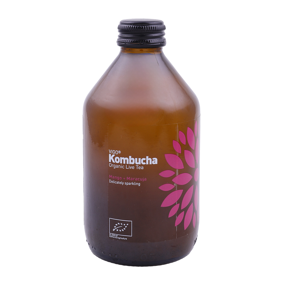 Vigo Kombucha Organic Live Tea with Mango & Maracuja 330ml