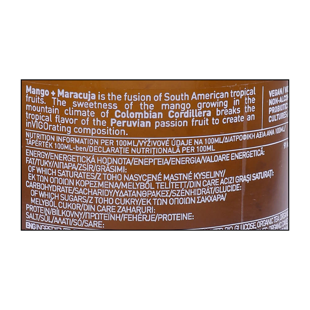 Vigo Kombucha Organic Live Tea with Mango & Maracuja 330ml right side image