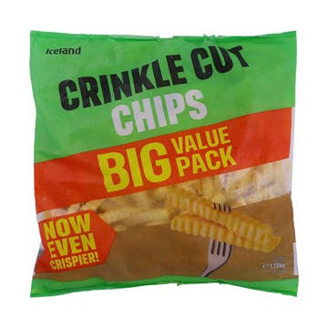 Iceland Crinkle Cut Chips 1.25Kg