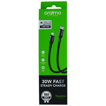 Oraimo 30W Robust Line Data Cable- Type C To Iphone