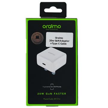 Oraimo 20W GaN Adapter + Type C Cable Black
