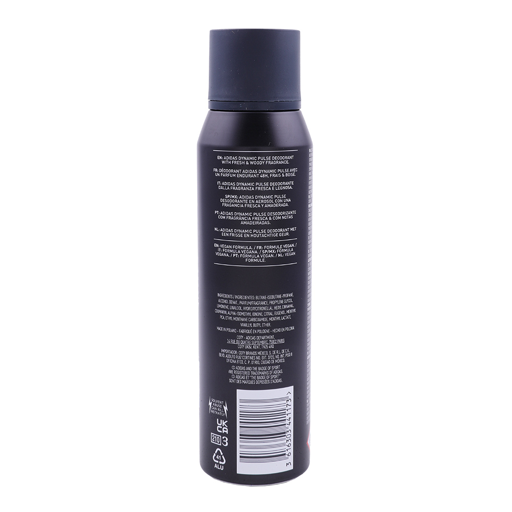 Adidas Dynamic Pulse Deo Body Spray 150ml back image
