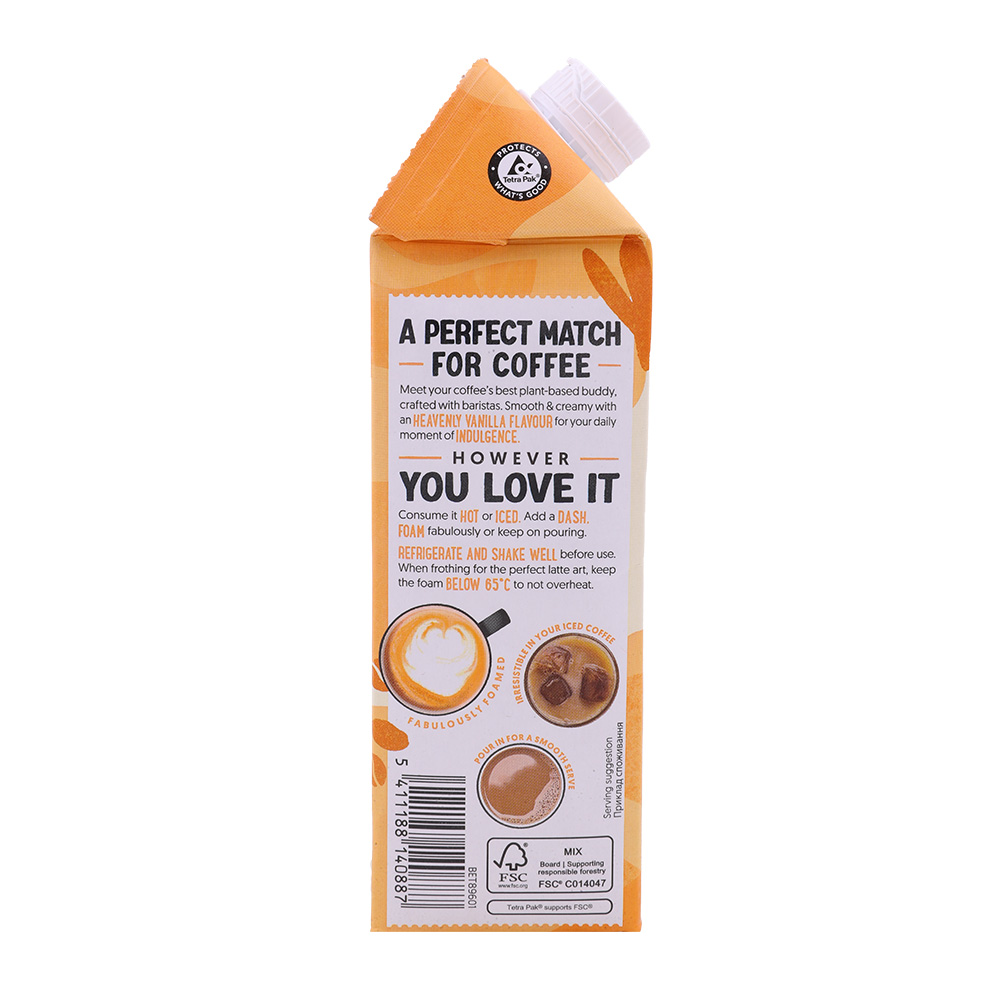 Alpro Vanilla Flavour Barista 750ml back image