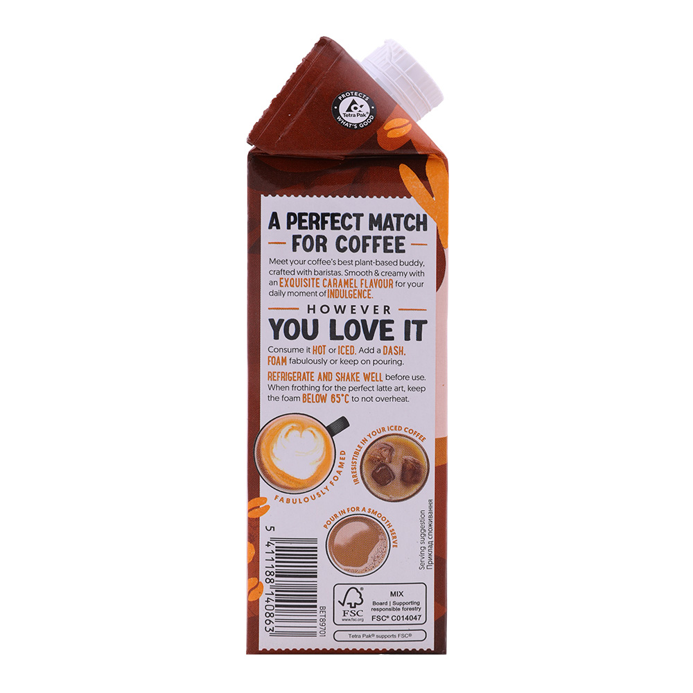 Alpro Caramel Flavour Barista 750ml back image