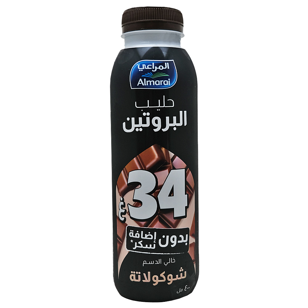 Almarai Chocolate Protein Milk 400ml back image