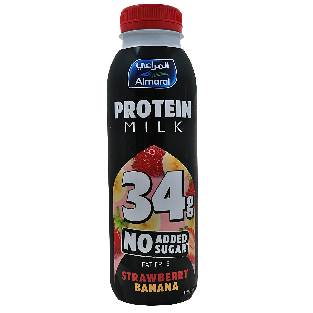 Almarai Strawberry Banana Protein Milk 400ml