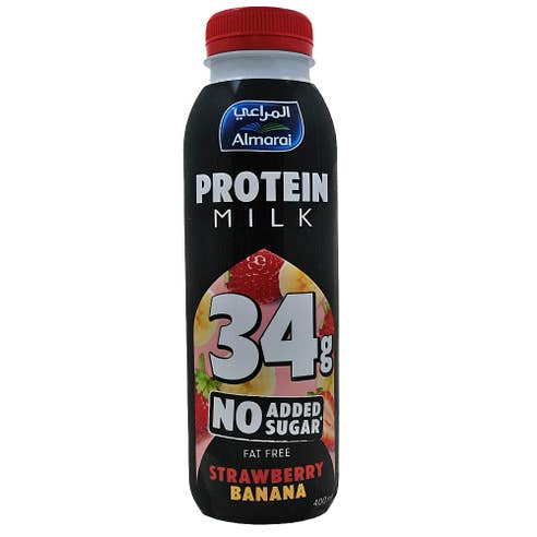 Almarai Strawberry Banana Protein Milk 400ml 