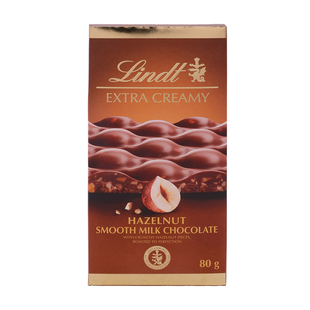 Lindt Extra Creamy Hazelnut Milk Chocolate 80g