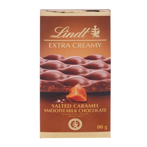 Lindt Extra Creamy Salted Caramel Milk Chocolate 80g 