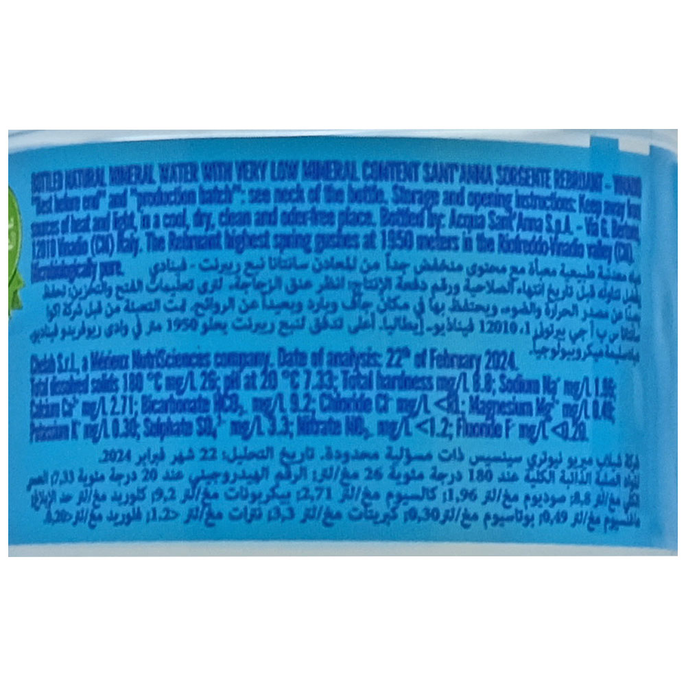Sant'Anna Natural Mineral Water 250ml back image