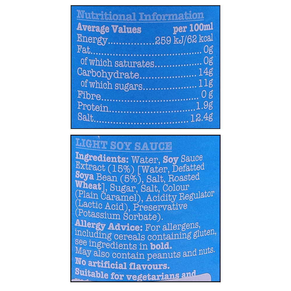 Blue Dragon Light Soy Sauce 375ml right side image
