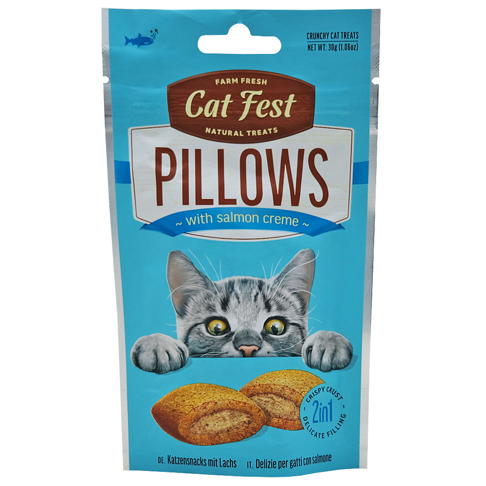Cat Fest Pillows With Salmon Creme 30g