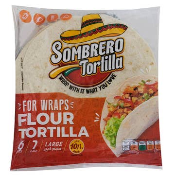 Sombrero Wheat Flour Tortillas Large 360g 