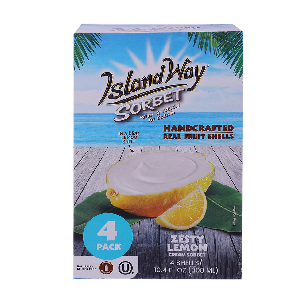 Island Way Zesty Lemon Cream Sorbet 308ml