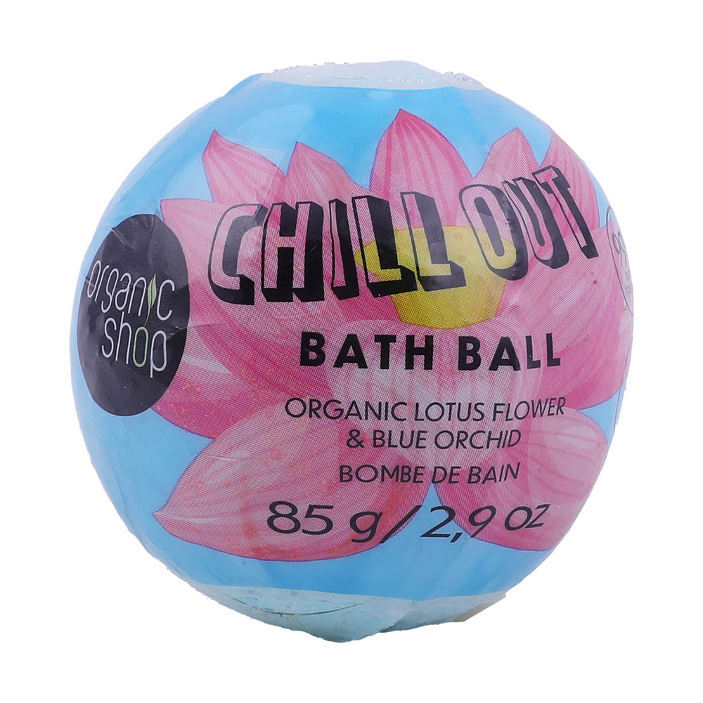 Organic Shop Chill Out Lotus & Blue Orchid Bath Ball 85g