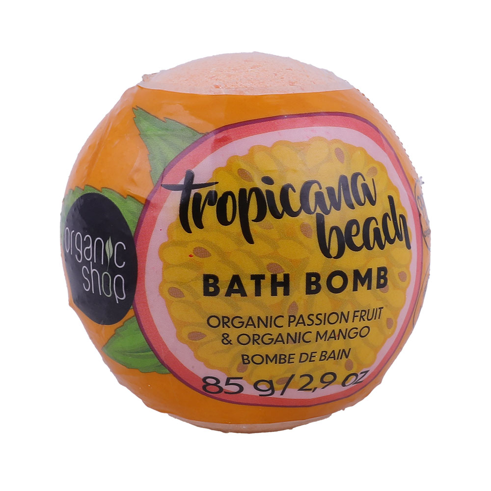 Organic Shop Tropical Beach Passion Fruit & Mango Bath Ball 85g