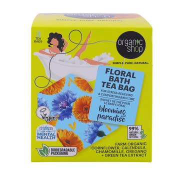 Organic Shop Blooming Paradise Floral Bath Tea Bag 50g
