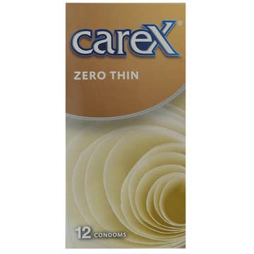Carex Zero Thin Regular Condoms 12s