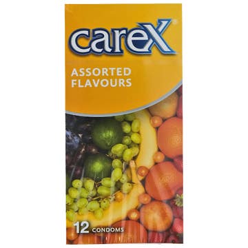 Carex Assorted Flavour Condoms 12's