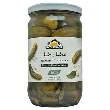 Natureland Sweet & Sour Pickled Cucumbers 680g