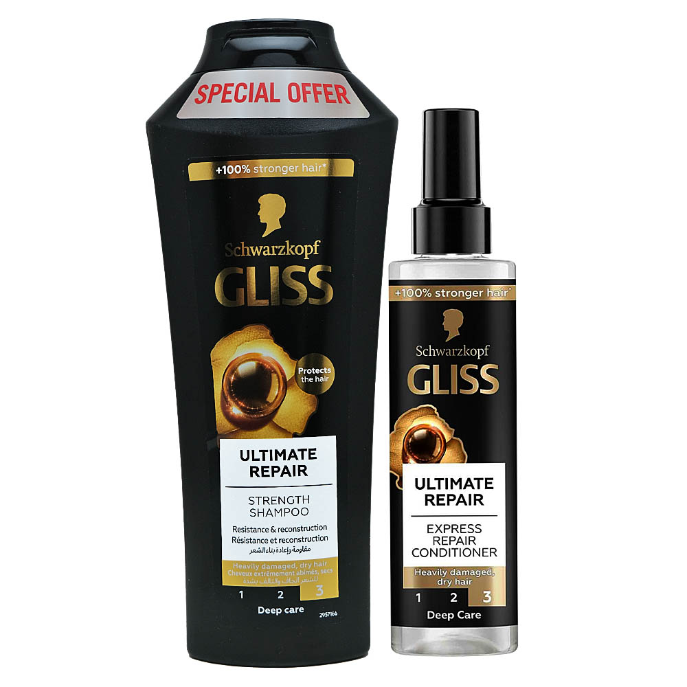 Gliss Ultimate Repair Shampoo & Conditioner 400ml+200ml [Special Offer]