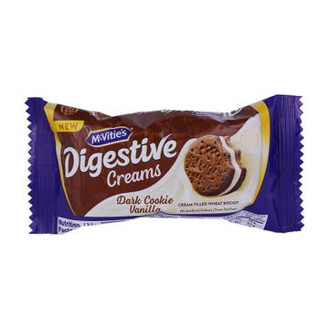 McVitie's Digestive Creams Dark Cookie Vanilla Biscuit 40g
