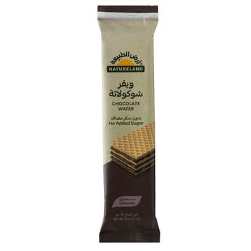 Natureland No Added Sugar Chocolate Wafer 30g