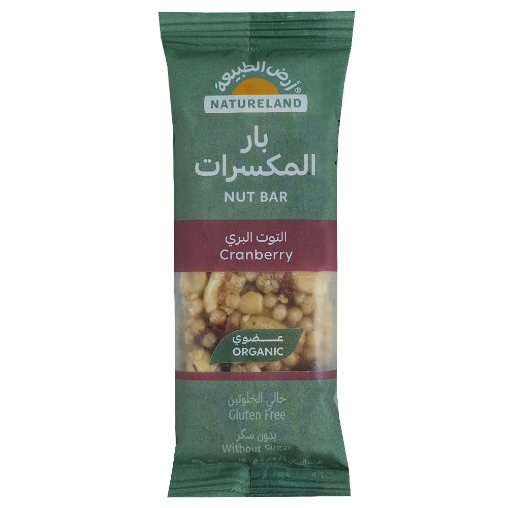 Natureland Cranberry Nut Bar 25g