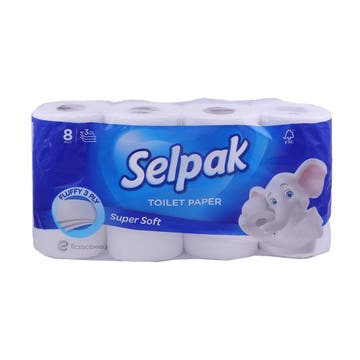 Selpak Toilet Paper Rolls 3ply 8s