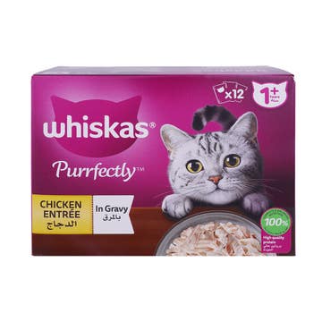 Whiskas Purrfectly Chicken Entree Cat Food 12x85g