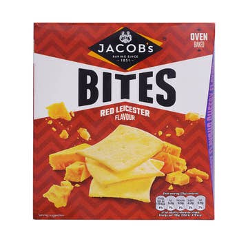 Jacob's Bites Red Leicester Crackers 125g