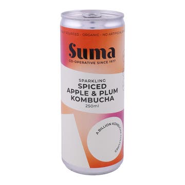 Suma Organic Sparkling Spiced Apple & Plum Kombucha 250ml