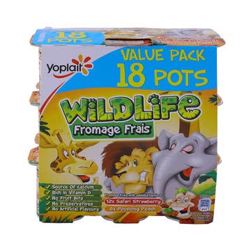 Yoplait Wildlife Strawberry Peach Yoghurt 810g