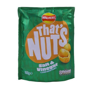 Walkers That's Nuts Salt & Vinegar Coated Peanuts 160g