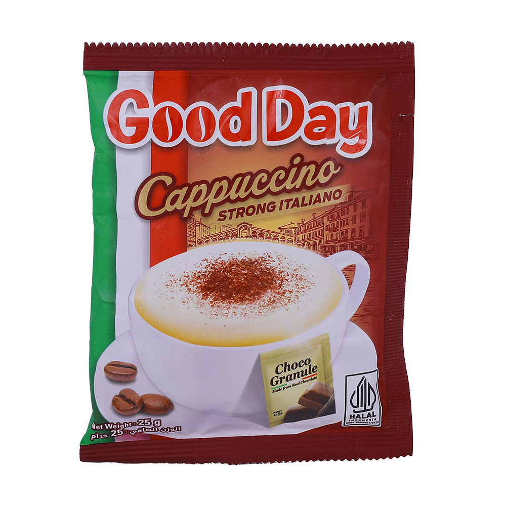 Good Day Cappuccino Strong Italiano Coffee Powder 25g