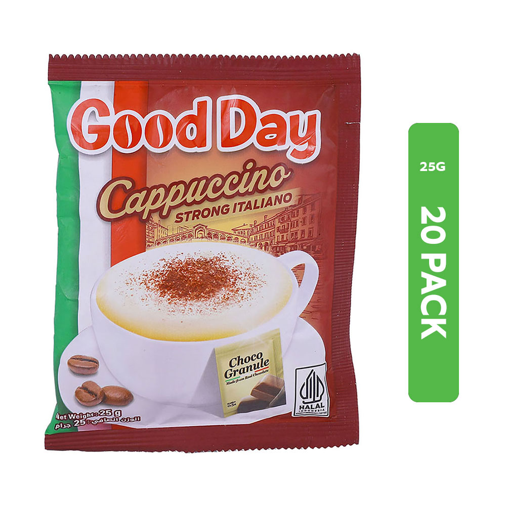 Good Day Cappuccino Strong Italiano Instant Coffee 20x25g