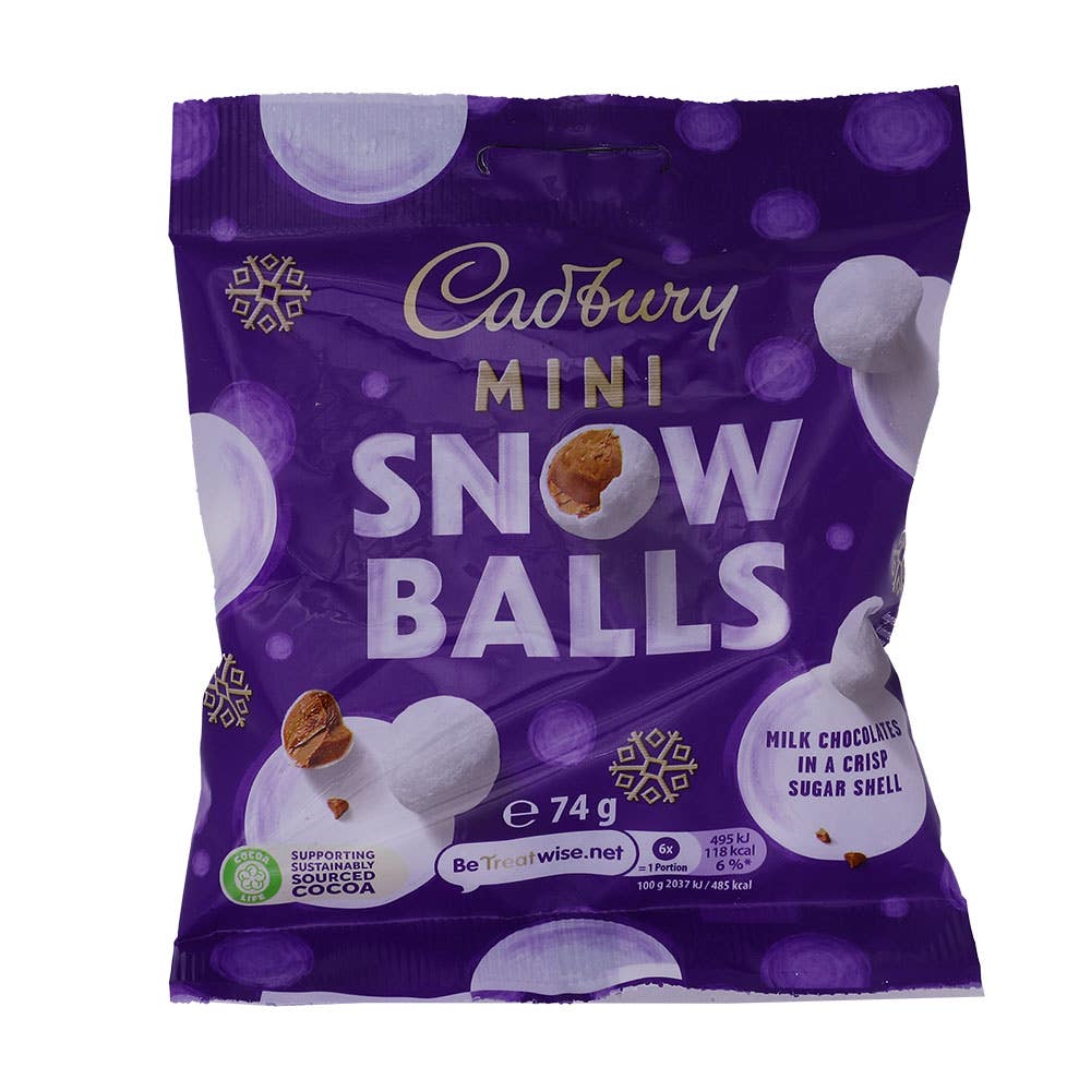 Alosraonline | Cadbury Mini Snow Balls Milk Chocolate 74g
