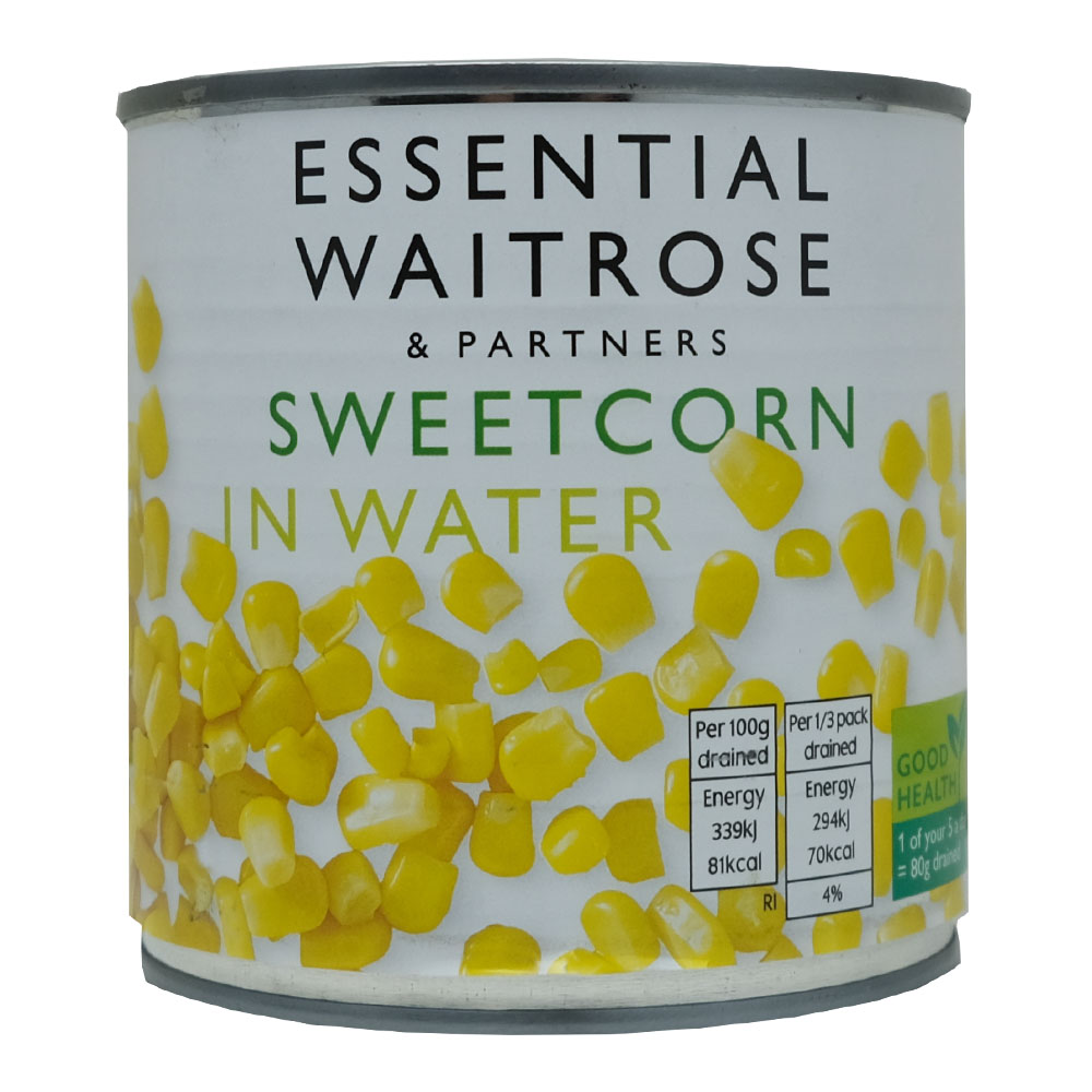 Waitrose Essential Sweetcorn In Water 400g
