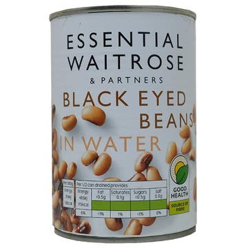 Waitrose  Black Eyed Beans In Water 400g