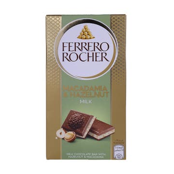 Ferrero Rocher Macadamia & Hazelnut Chocolate Bar 90g