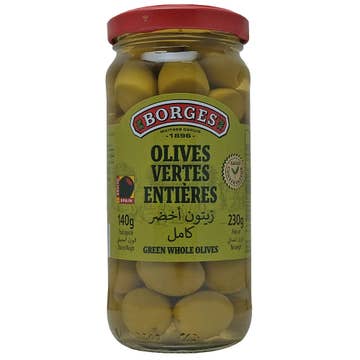 Borges Whole Green Olives 230g