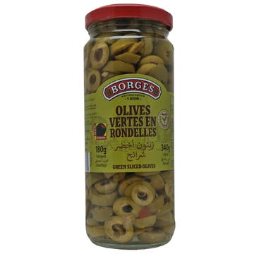 Borges Sliced Green Olives 340g
