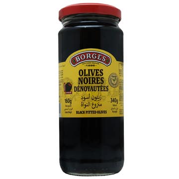 Borges Black Pitted Olives 340g