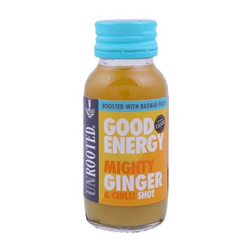 Unrooted Good Energy Mighty Ginger And Chilli Energy Shot 60ml