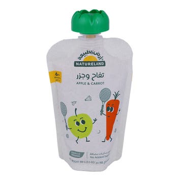 Natureland Apple & Carrot Puree Baby Food 100g