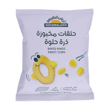 Natureland Sweet Corn Baked Rings 12g