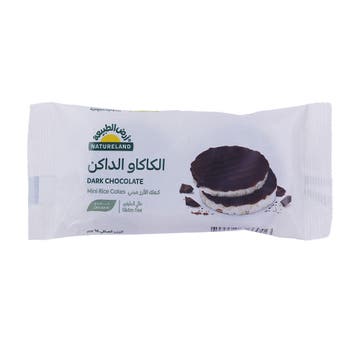 Natureland Dark Chocolate Mini Rice Cakes 16g