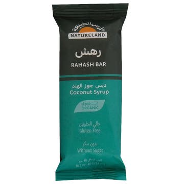 Natureland Organic Coconut Syrup Rahash Bar 40g